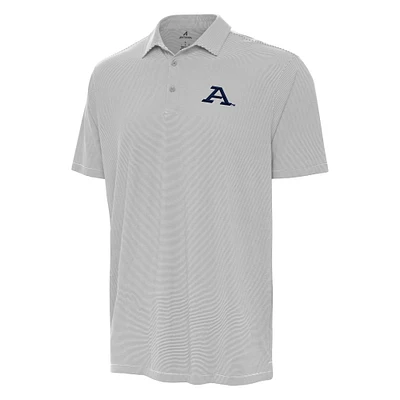 Men's Antigua Gray Akron Zips Twine Polo