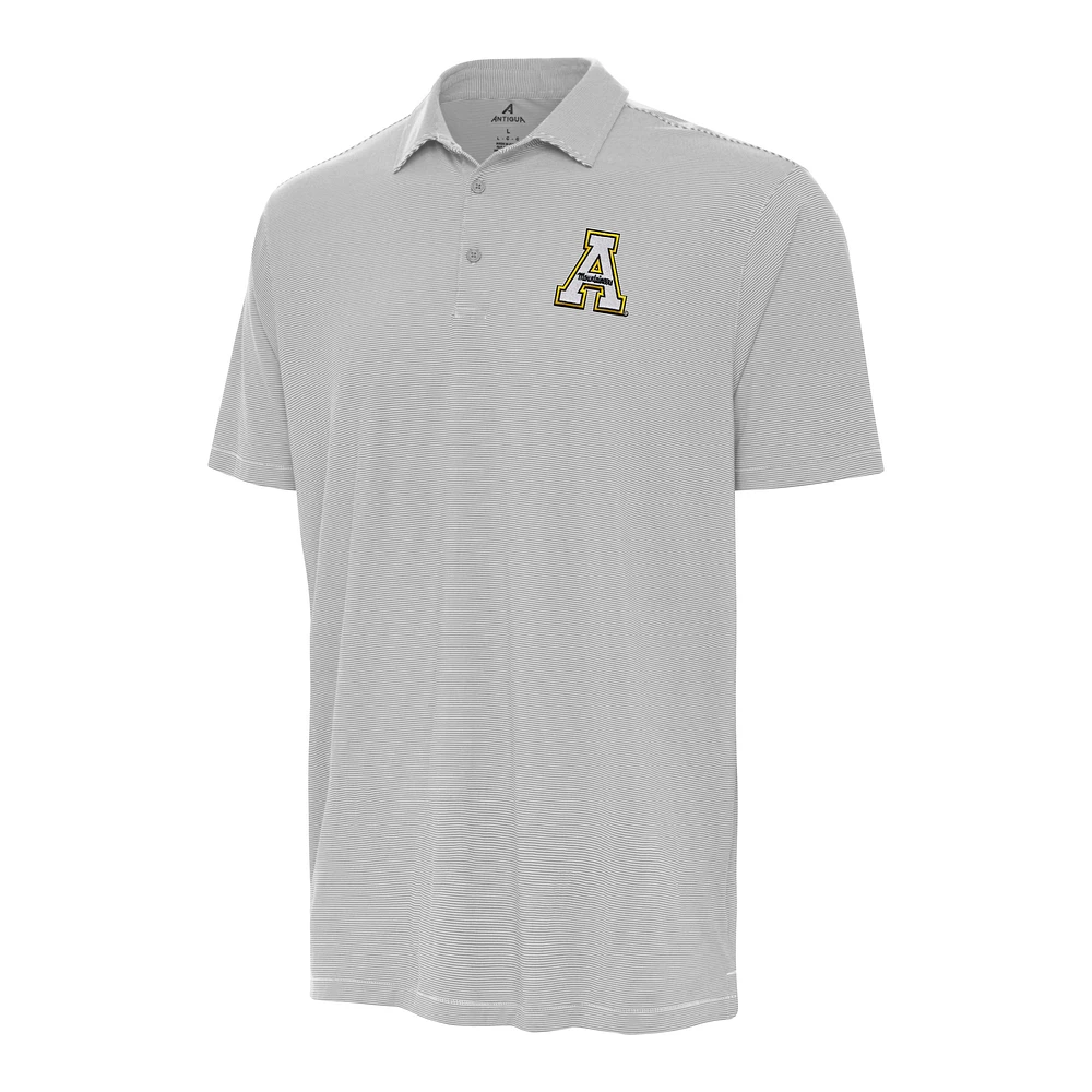 Men's Antigua Gray Appalachian State Mountaineers Twine Polo