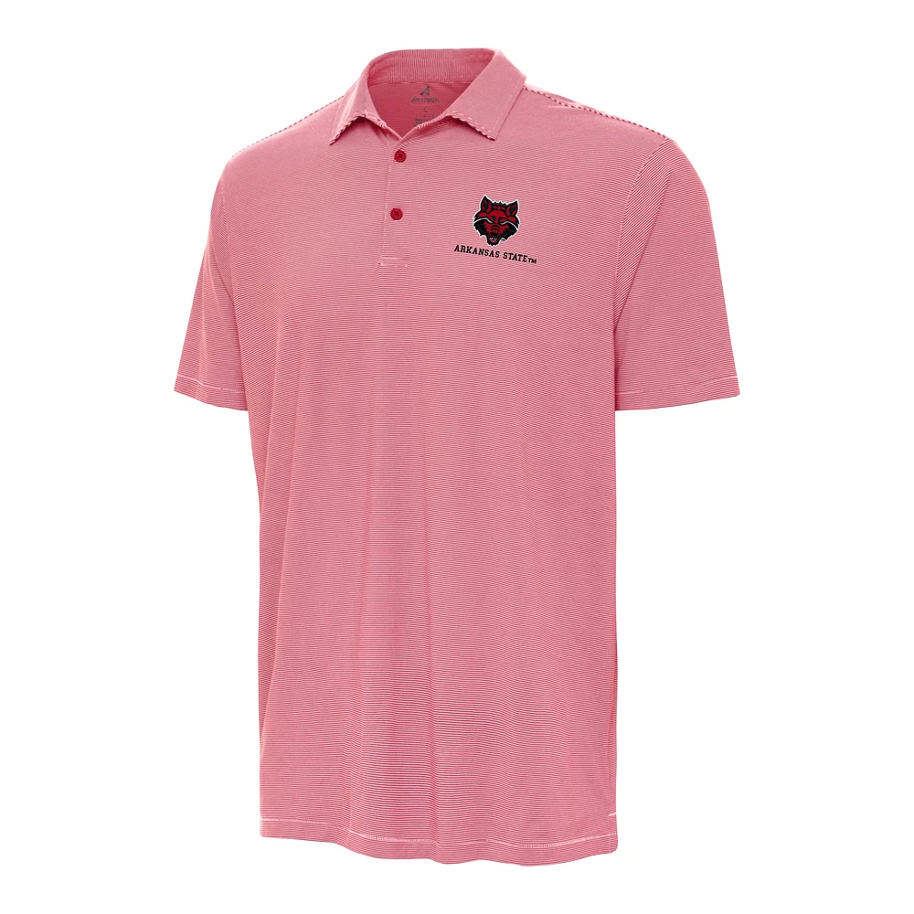 Men's Antigua Scarlet Arkansas State Red Wolves Twine Polo