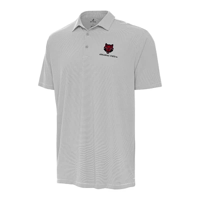 Men's Antigua Gray Arkansas State Red Wolves Twine Polo