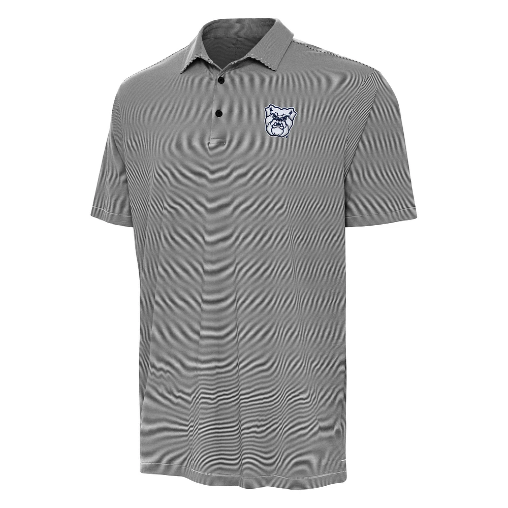 Men's Antigua Black Butler Bulldogs Twine Polo