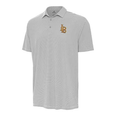 Men's Antigua Gray Cal State Long Beach The Twine Polo