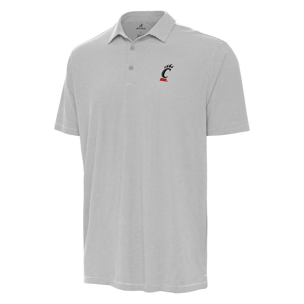 Men's Antigua Gray Cincinnati Bearcats Twine Polo