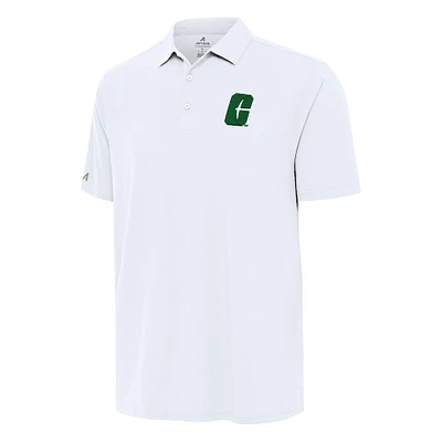 Men's Antigua White Charlotte 49ers Era Polo