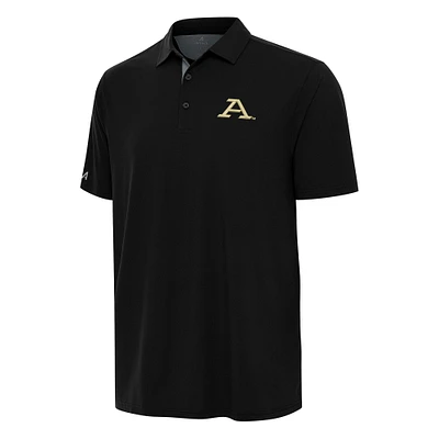 Men's Antigua Black/Gray Akron Zips Era Polo