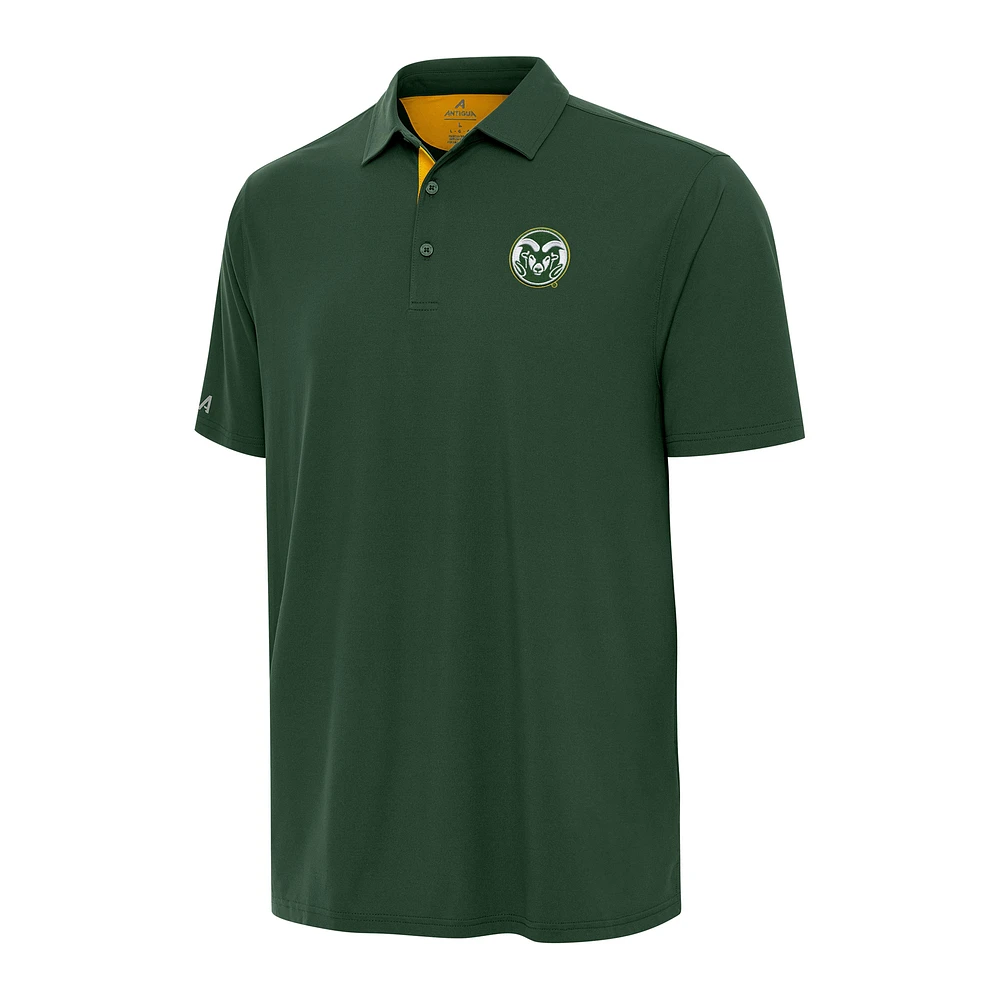 Men's Antigua Green/Gold Colorado State Rams Era Polo