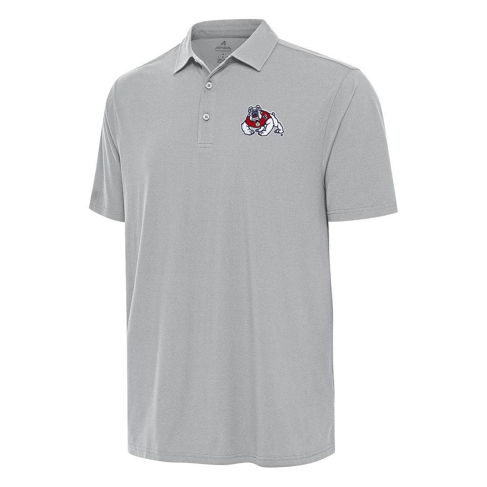 Men's Antigua Gray Fresno State Bulldogs Era Polo