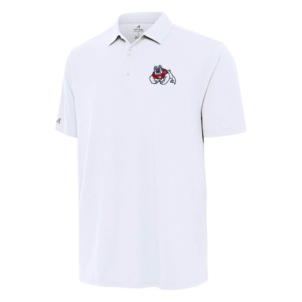 Men's Antigua White Fresno State Bulldogs Era Polo