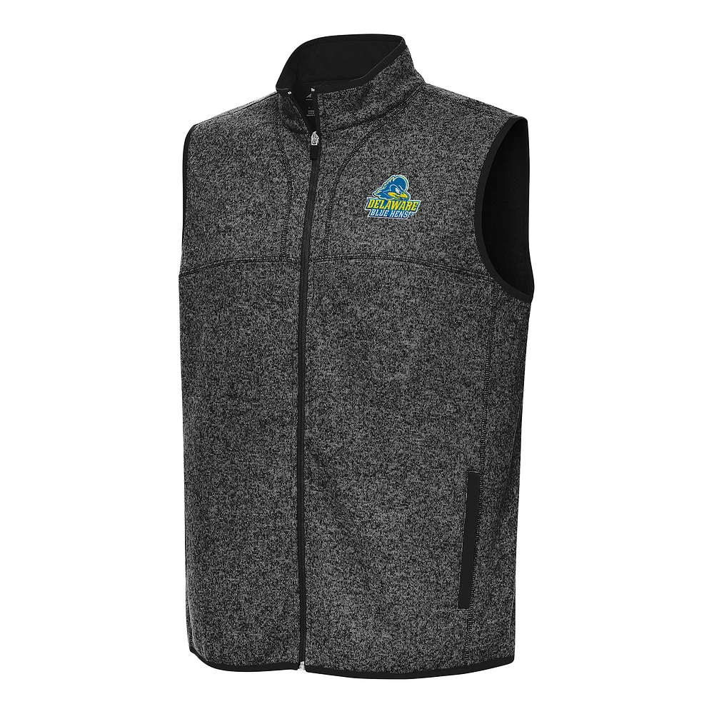 Men's Antigua Heather Delaware Fightin' Blue Hens Fortune Full-Zip Vest