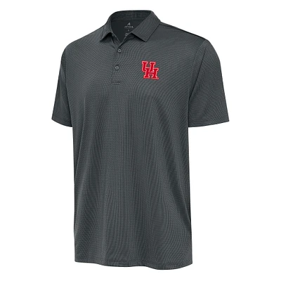 Men's Antigua Charcoal Houston Cougars Ellipse Polo