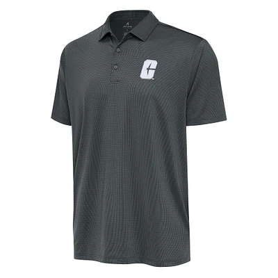 Men's Antigua Charcoal Charlotte 49ers Ellipse Polo