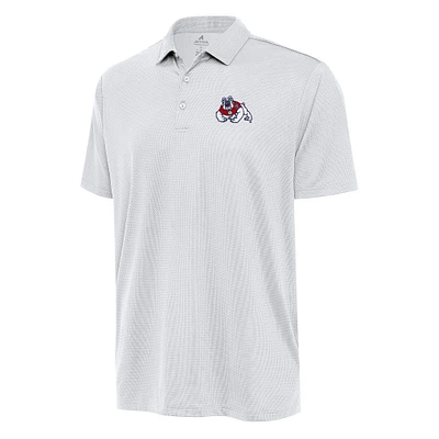 Men's Antigua White Fresno State Bulldogs Ellipse Polo