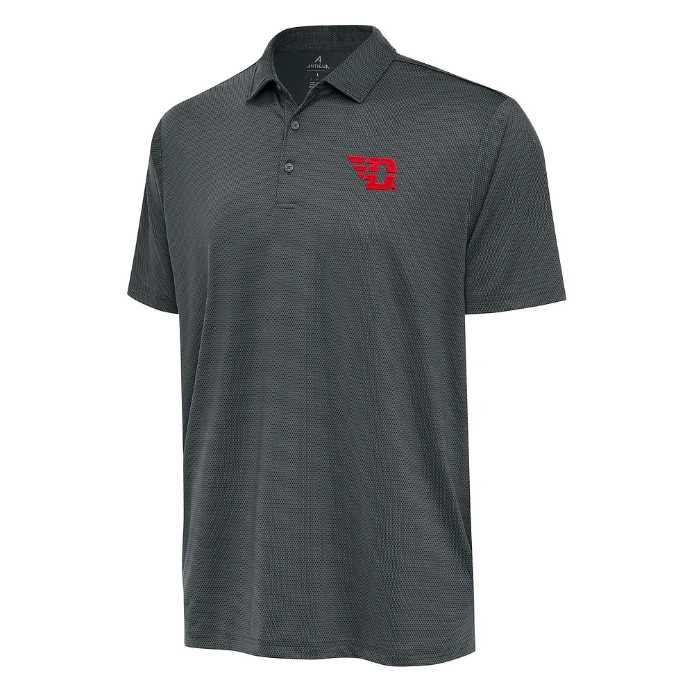 Men's Antigua Charcoal Dayton Flyers Ellipse Polo