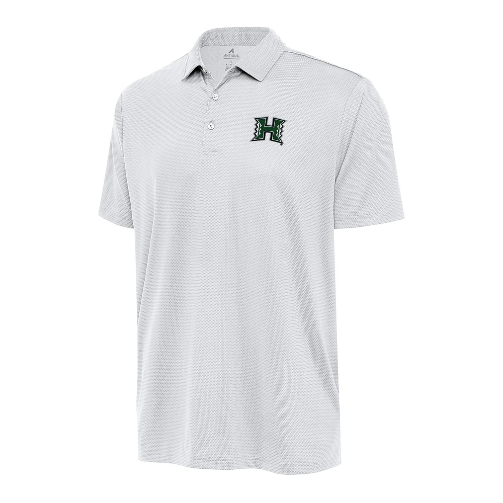 Men's Antigua White Hawaii Rainbow Warriors Ellipse Polo