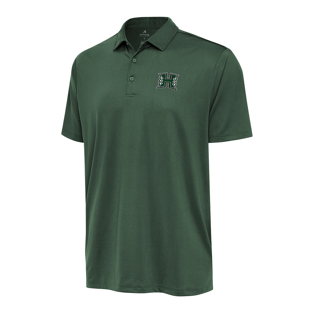 Men's Antigua Green Hawaii Rainbow Warriors Ellipse Polo