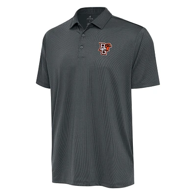 Men's Antigua Charcoal Bowling Green St. Falcons Ellipse Polo