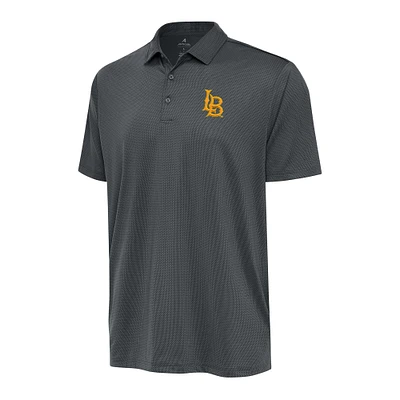 Men's Antigua Charcoal Cal State Long Beach The Ellipse Polo