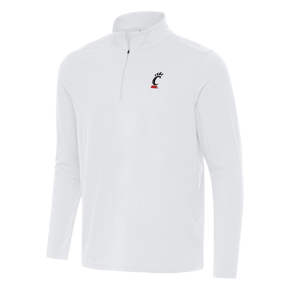 Men's Antigua White Cincinnati Bearcats Intent Quarter-Zip Top