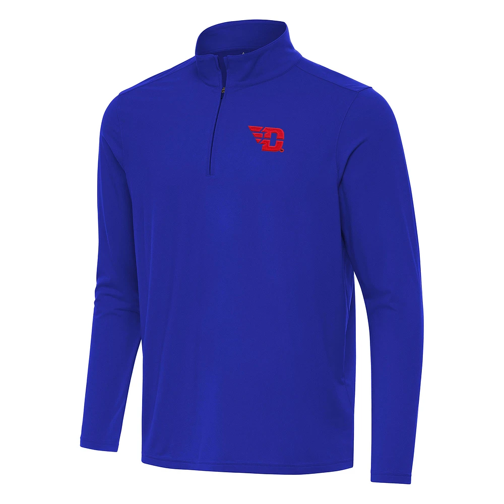 Men's Antigua Royal Dayton Flyers Intent Quarter-Zip Top