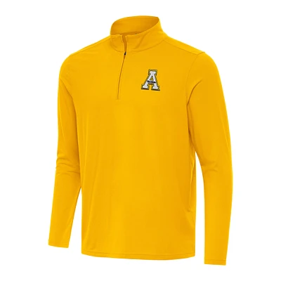 Men's Antigua Gold Appalachian State Mountaineers Intent Quarter-Zip Top