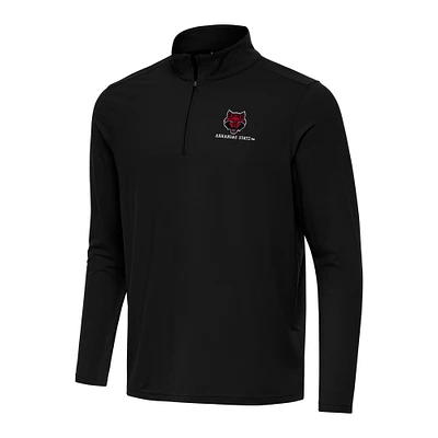 Men's Antigua Black Arkansas State Red Wolves Intent Quarter-Zip Top