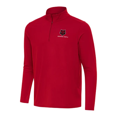 Men's Antigua Scarlet Arkansas State Red Wolves Intent Quarter-Zip Top
