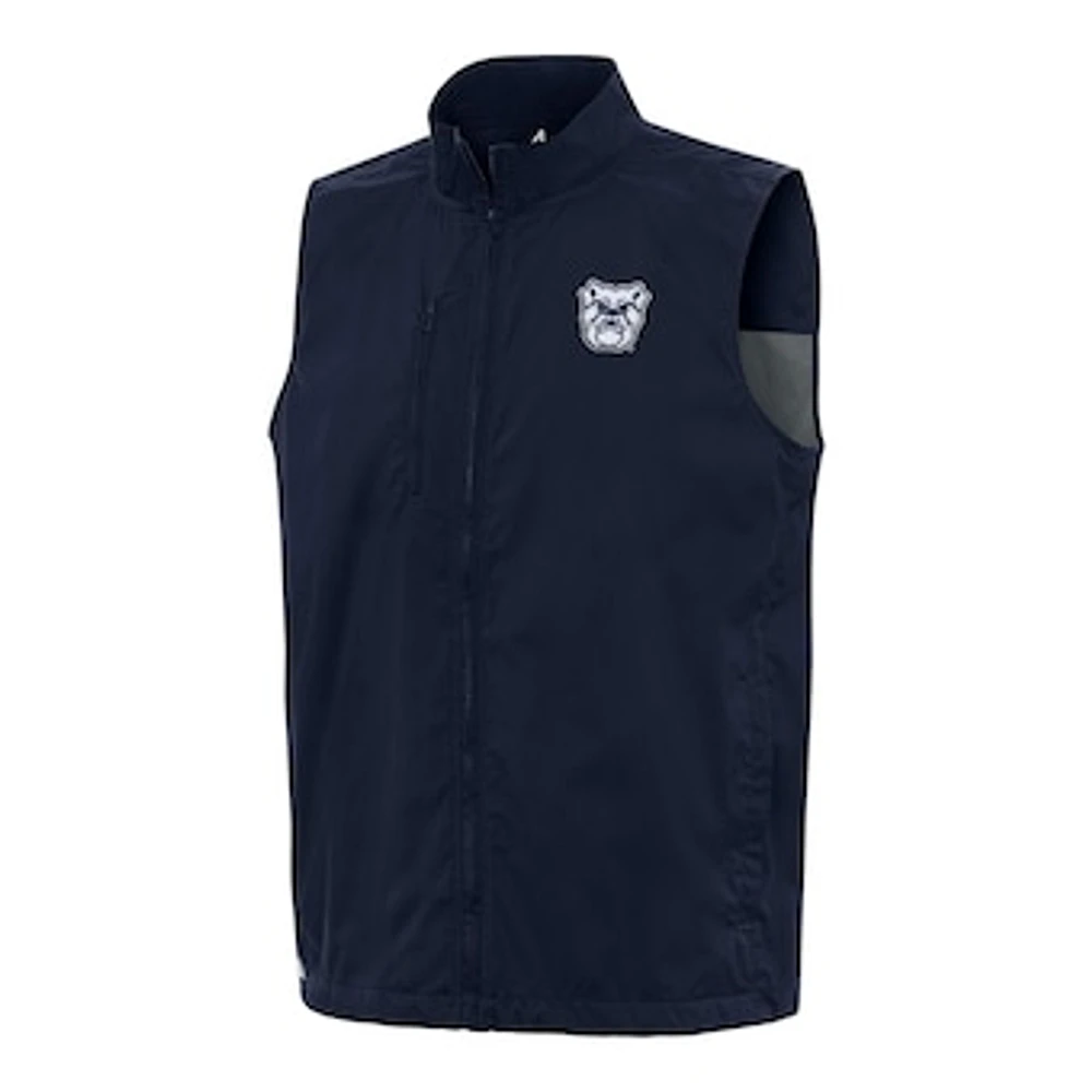 Men's Antigua Navy Butler Bulldogs Brisk Full-Zip Vest