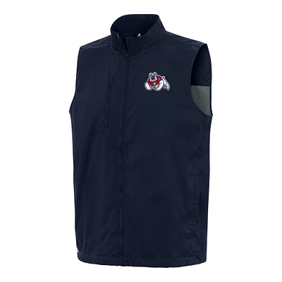 Men's Antigua  Navy Fresno State Bulldogs Brisk Full-Zip Vest