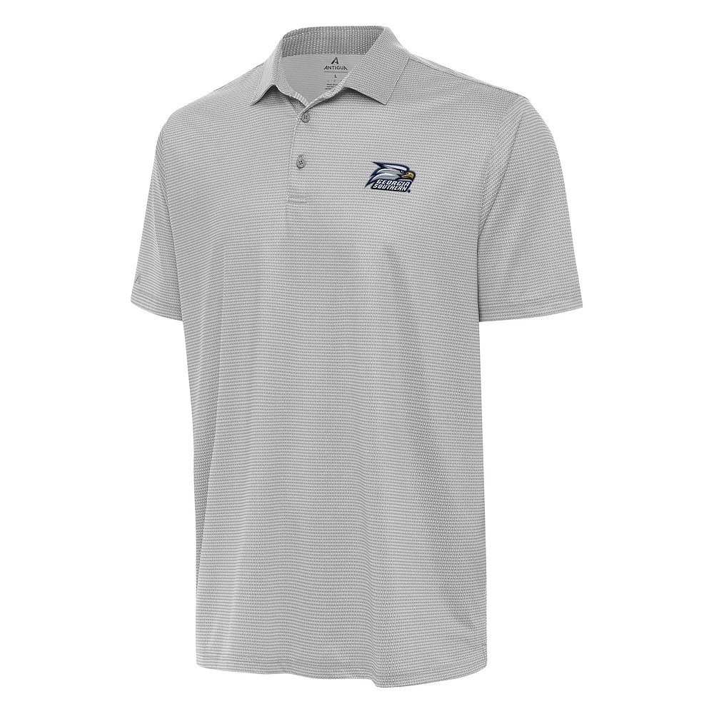 Men's Antigua Gray/White Georgia Southern Eagles Rings Polo