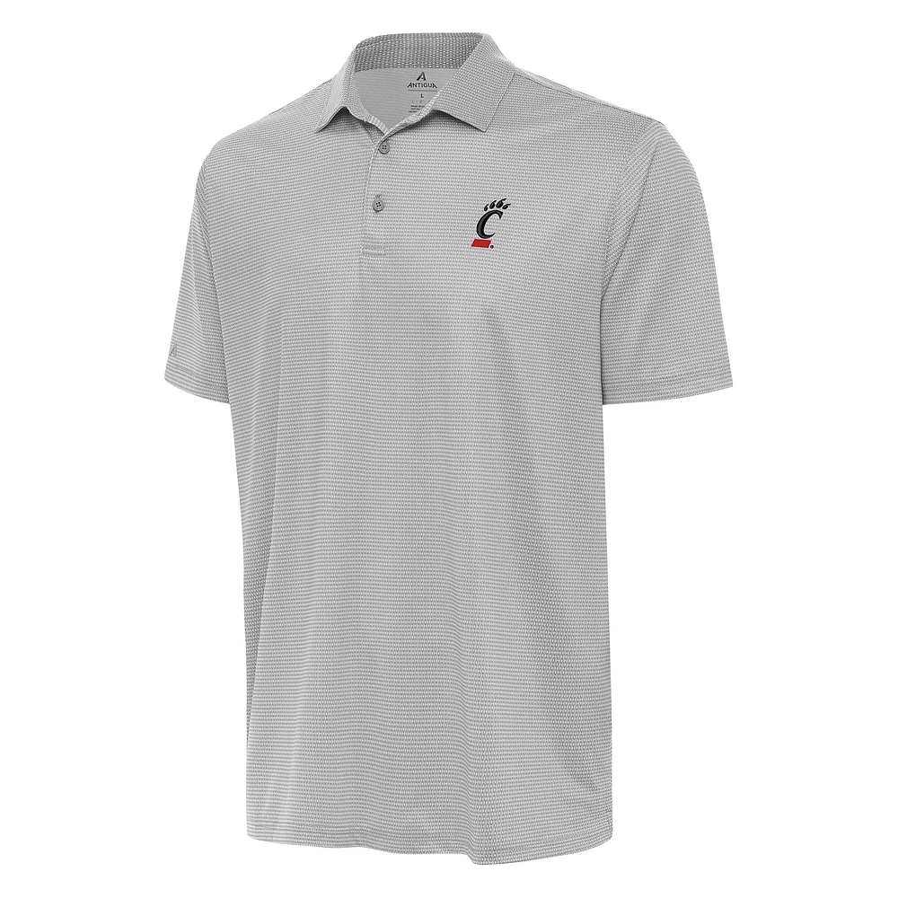 Men's Antigua Gray/White Cincinnati Bearcats Rings Polo