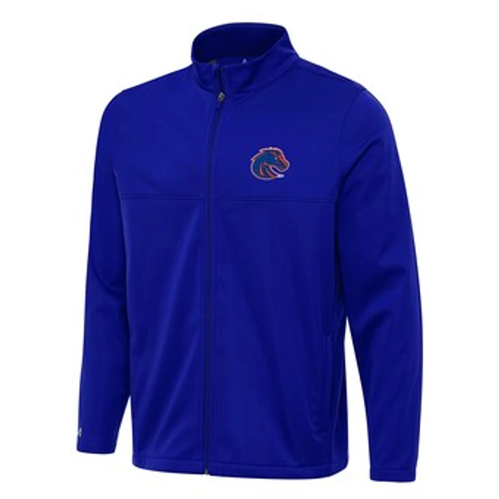 Men's Antigua Royal Boise State Broncos Links 2 Full-Zip Golf Jacket