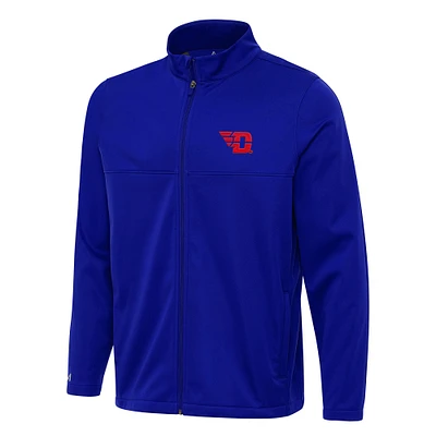 Men's Antigua Blue Dayton Flyers Links 2 Full-Zip Golf Jacket