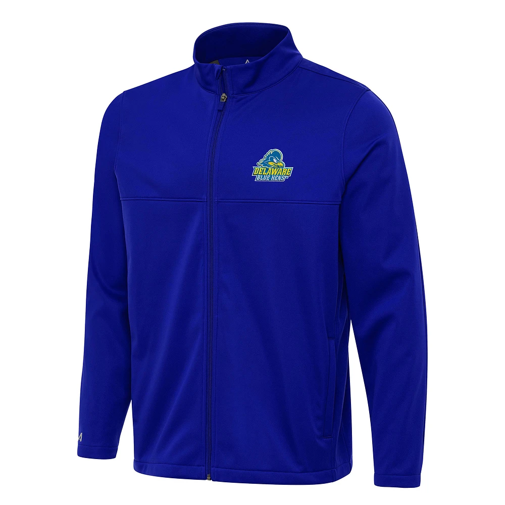 Men's Antigua Royal Delaware Fightin' Blue Hens Links 2 Full-Zip Golf Jacket