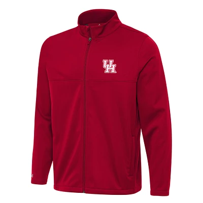 Men's Antigua Red Houston Cougars Links 2 Full-Zip Golf Jacket