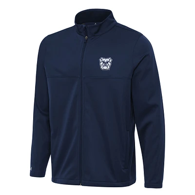Men's Antigua Navy Butler Bulldogs Links 2 Full-Zip Golf Jacket