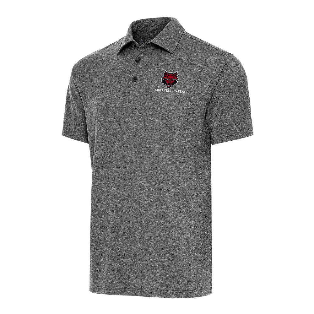 Men's Antigua Heather Arkansas State Red Wolves Big & Tall Par 3 Polo