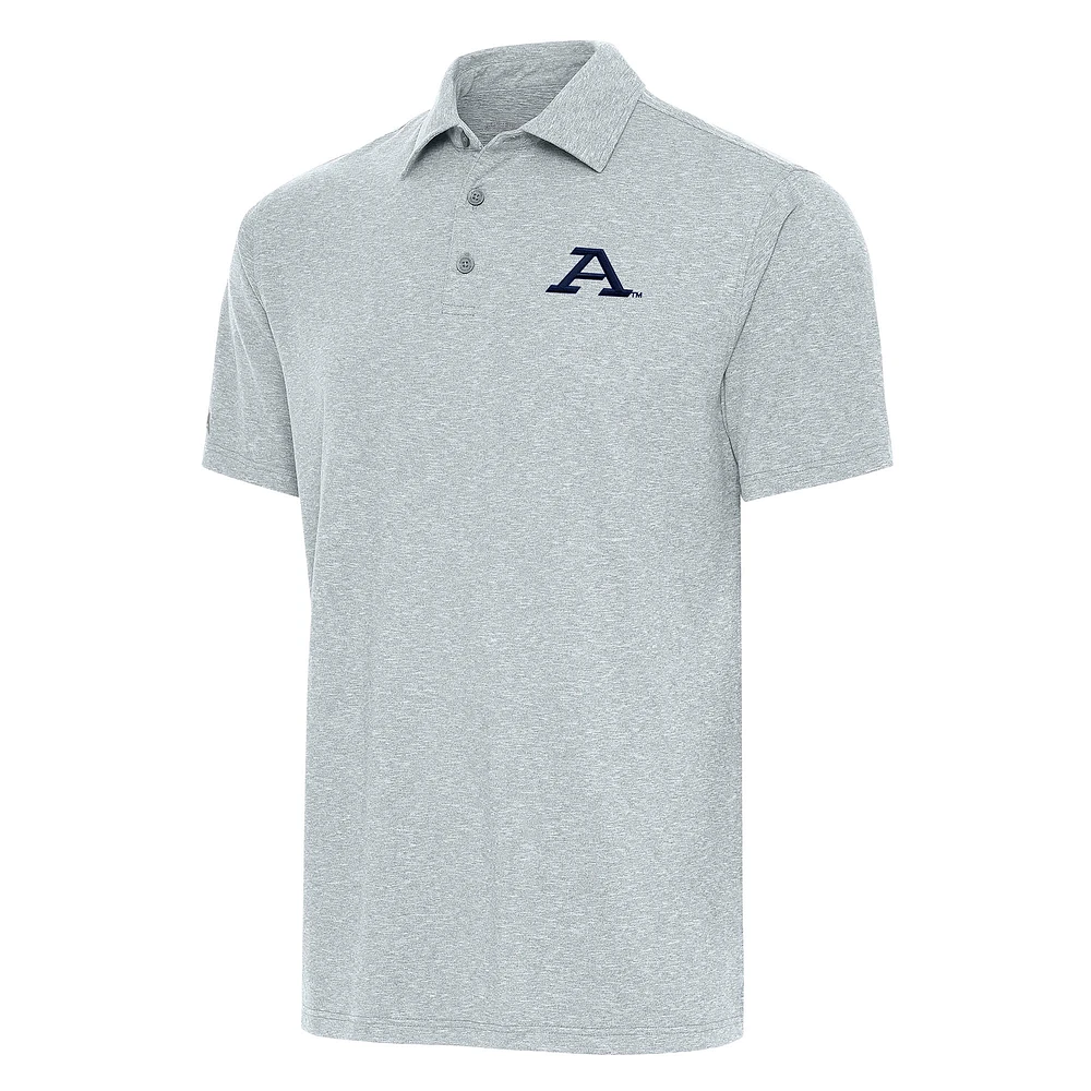 Men's Antigua Heather Gray Akron Zips Big & Tall Par 3 Polo
