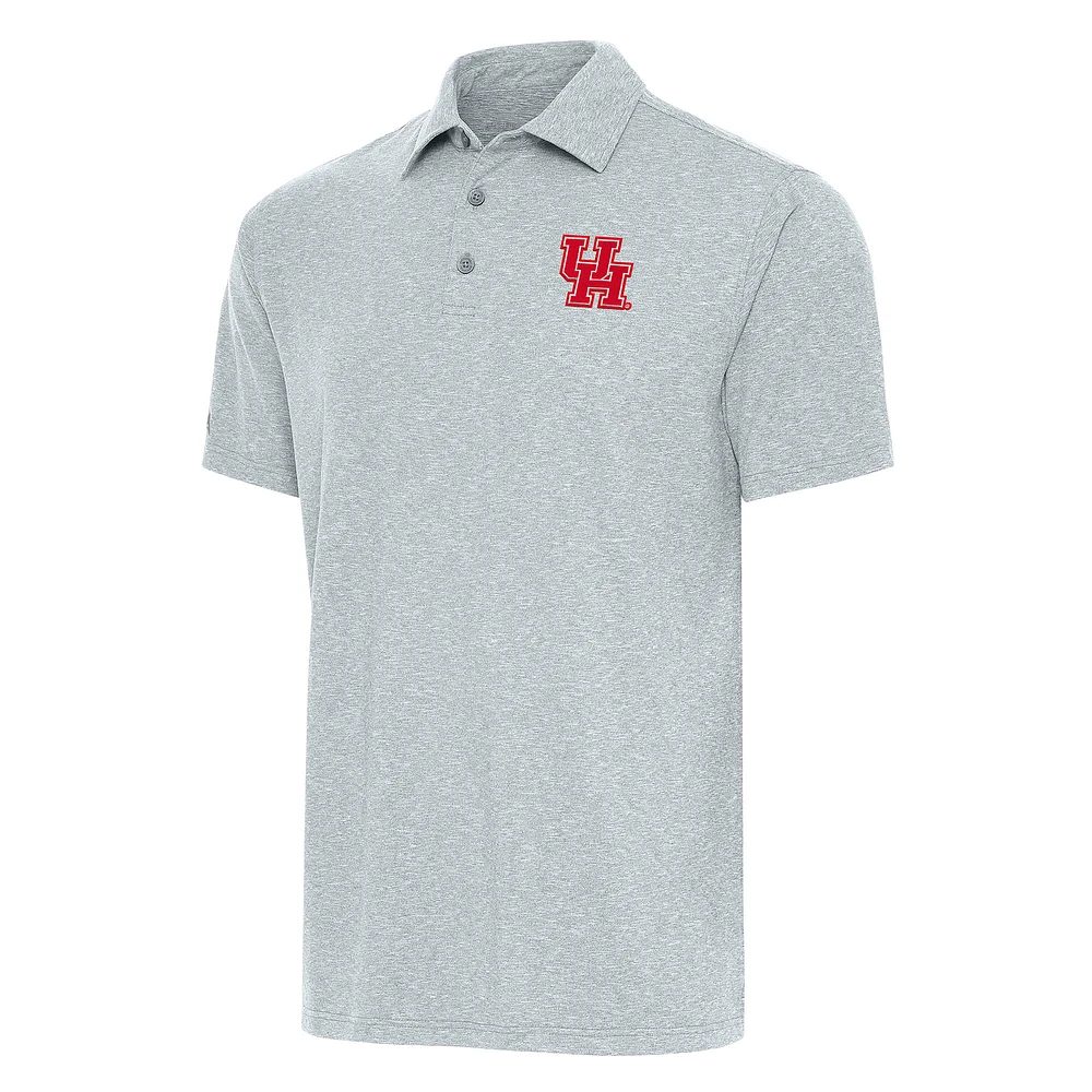Men's Antigua Heather Gray Houston Cougars Big & Tall Par 3 Polo