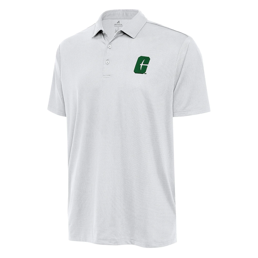 Men's Antigua White Charlotte 49ers Big & Tall Ellipse Polo