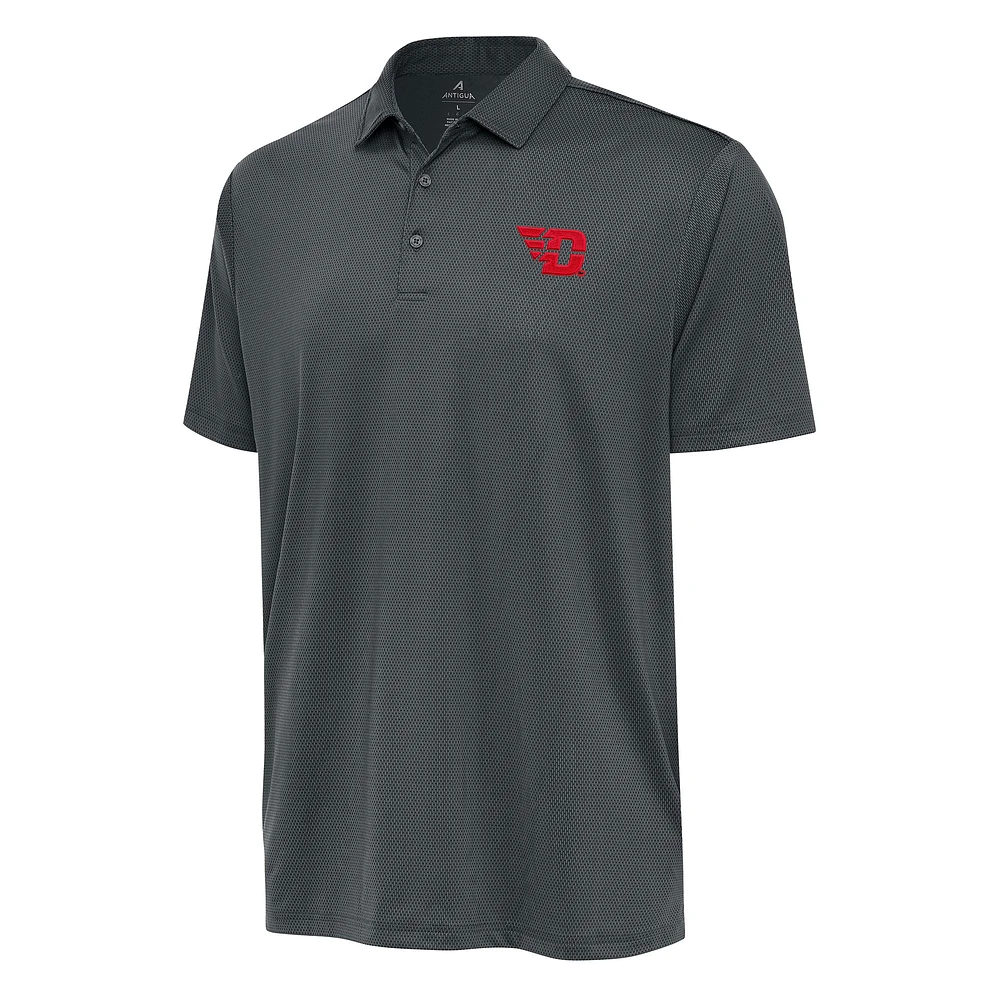 Men's Antigua Pewter Dayton Flyers Big & Tall Ellipse Polo