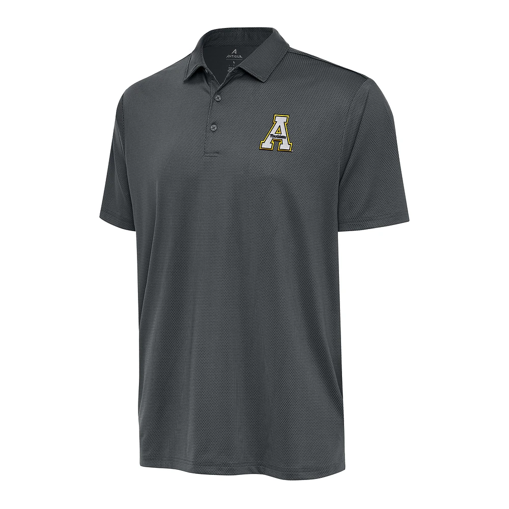 Men's Antigua Charcoal Appalachian State Mountaineers Big & Tall Ellipse Polo