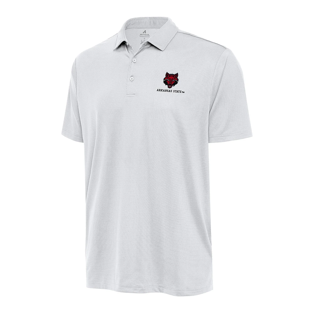 Men's Antigua White Arkansas State Red Wolves Big & Tall Ellipse Polo