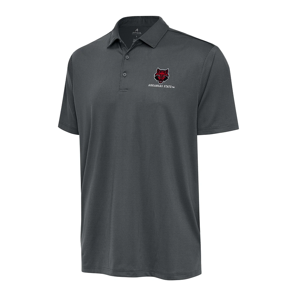Men's Antigua Charcoal Arkansas State Red Wolves Big & Tall Ellipse Polo