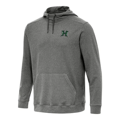 Men's Antigua Heather Charcoal Hawaii Rainbow Warriors Cloud Pullover Hoodie