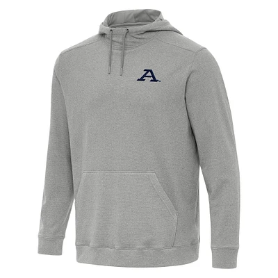 Men's Antigua Heather Gray Akron Zips Cloud Pullover Hoodie
