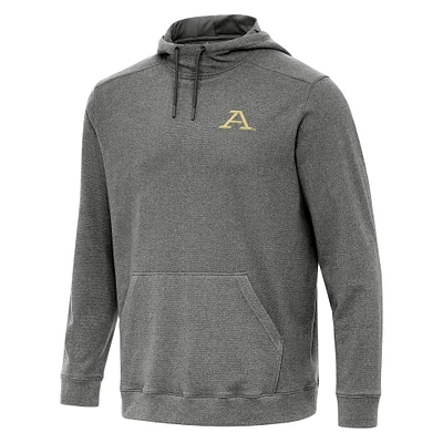 Men's Antigua Heather Charcoal Akron Zips Cloud Pullover Hoodie