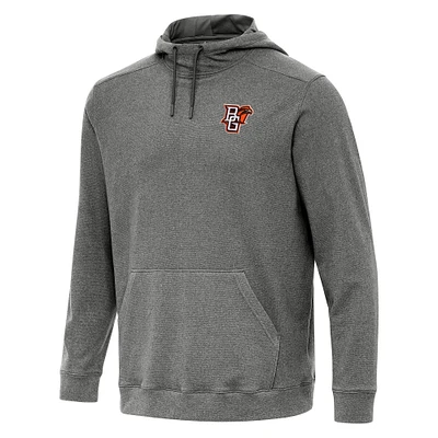 Men's Antigua Heather Charcoal Bowling Green St. Falcons Cloud Pullover Hoodie
