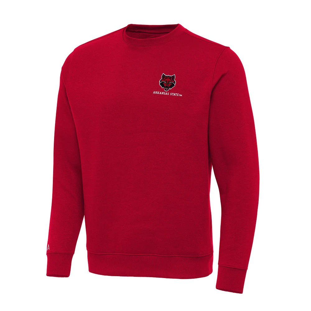 Men's Antigua Scarlet Arkansas State Red Wolves Big & Tall Victory Pullover Sweatshirt