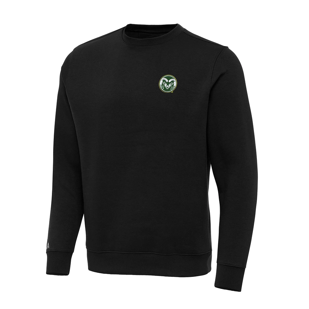 Men's Antigua Black Colorado State Rams Big & Tall Victory Pullover Sweatshirt