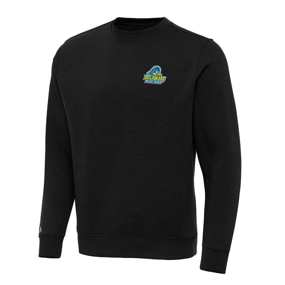 Men's Antigua Black Delaware Fightin' Blue Hens Big & Tall Victory Pullover Sweatshirt